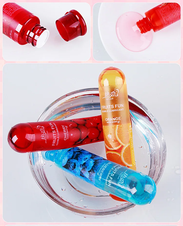 Lexiang 80ML Fruit Flavored Water Based Lubricant Personal Anal Gel Lube Body Massager Lubricant