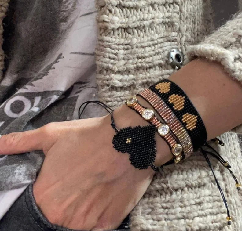 Fashion jewelry miyuki beads bracelet handmade star fatima hand shape unique style men bracelet