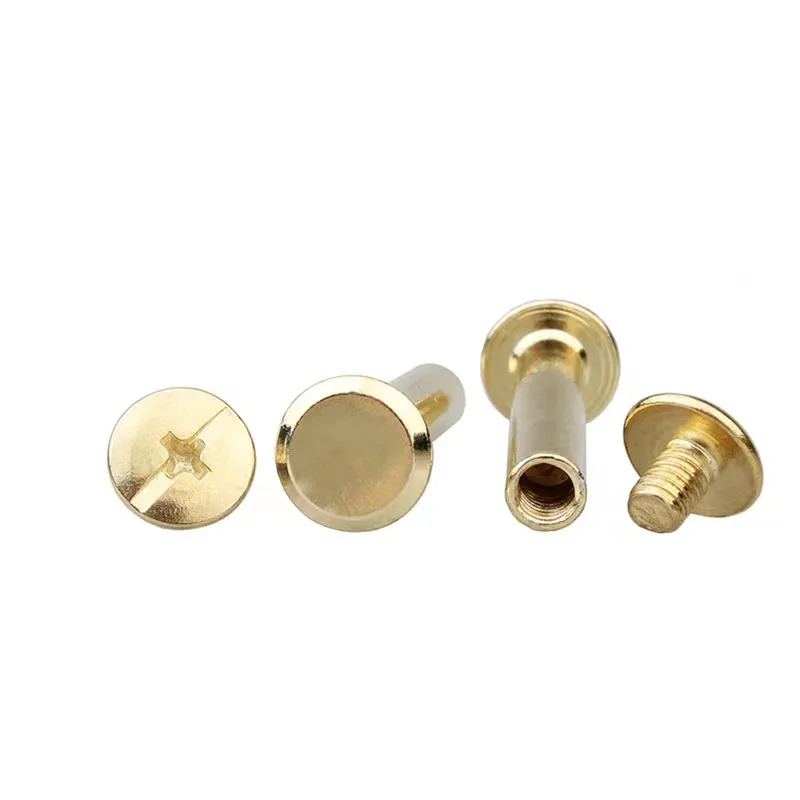 Nickel Plating Carbon Steel Phillips Nut Bolt Cross Chicago Screws Rivets Binding Book Post M4M5M6 Screw