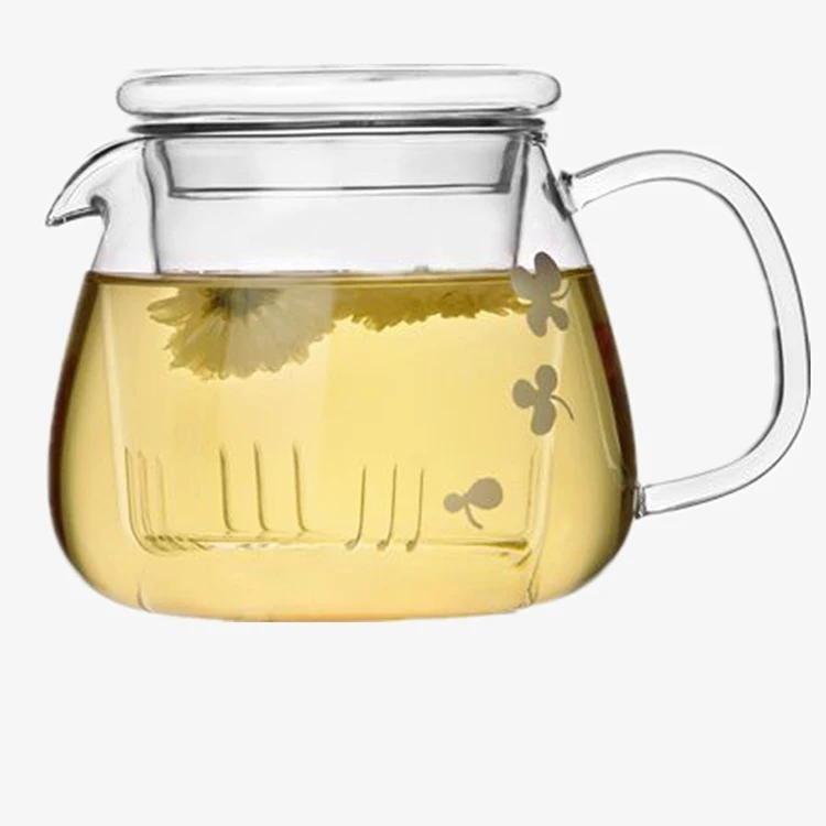 2020 new clear teapot glass tea cup with infusers