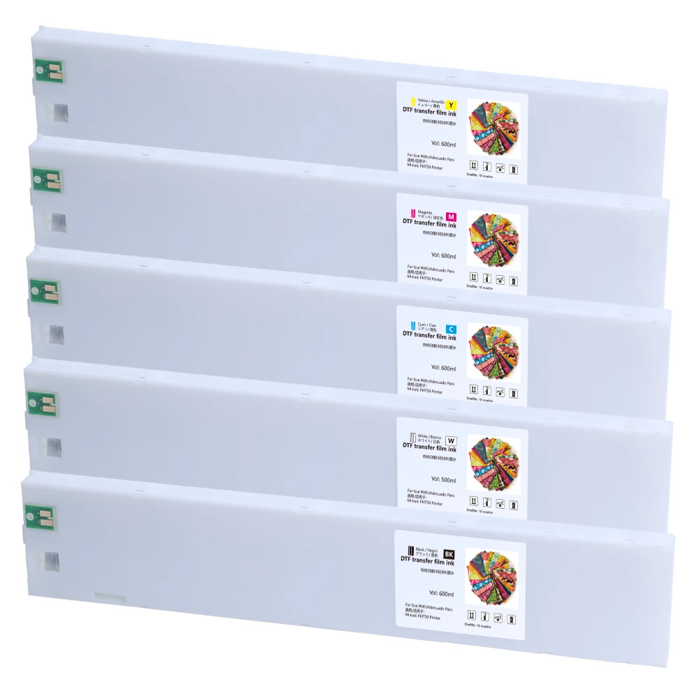 600 мл PHT50 mimaki dtf чернильный картридж с чипом для принтера Mimaki TFX150-7 прямая пленка DTF пакет