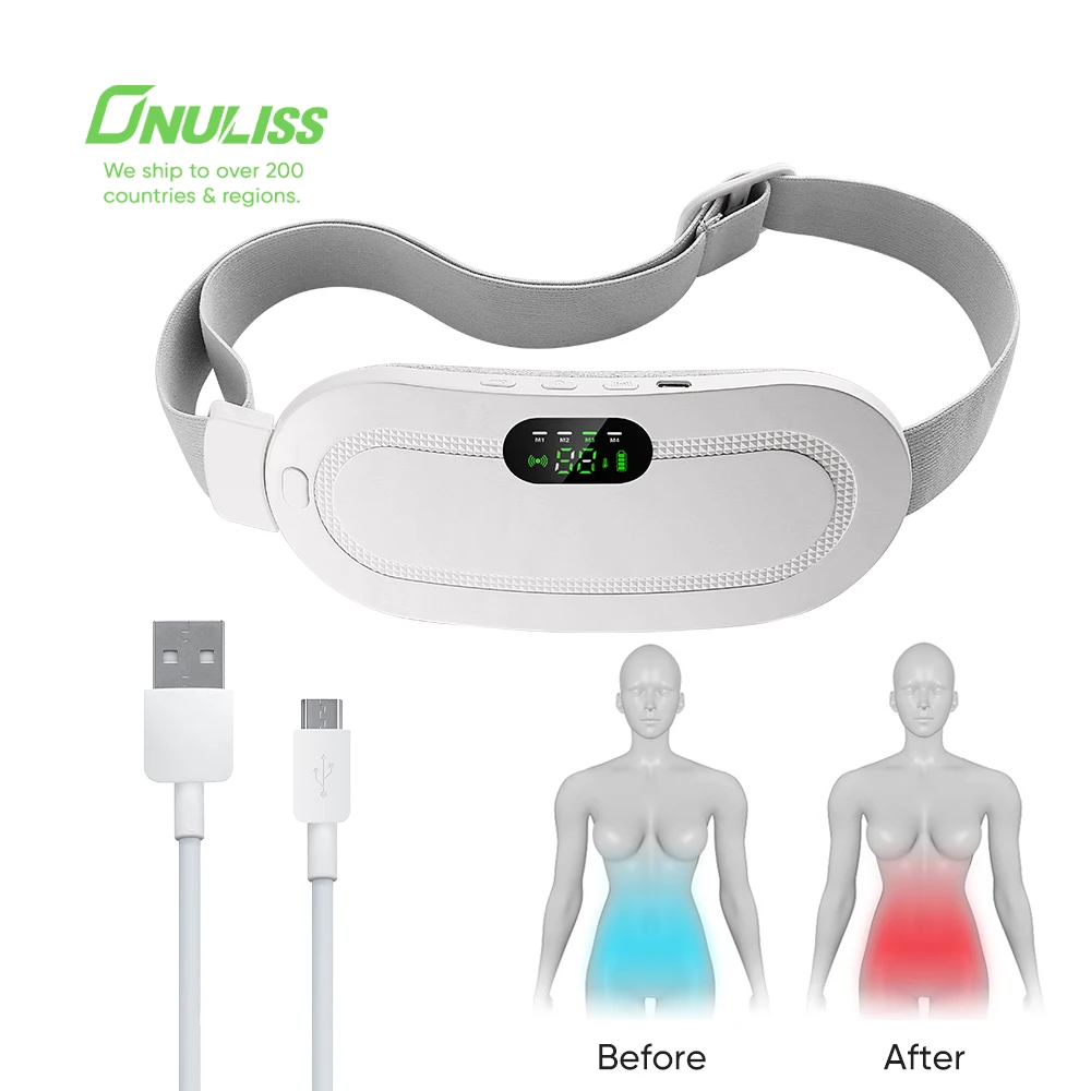 Portable Menstrual Heating Pad,Pink Electric Warm Uterus Period Pain Relief