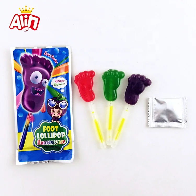  Halal фруктовый сок леденец для ног жесткие конфеты с мини-светящейся палочкой и всплывающими