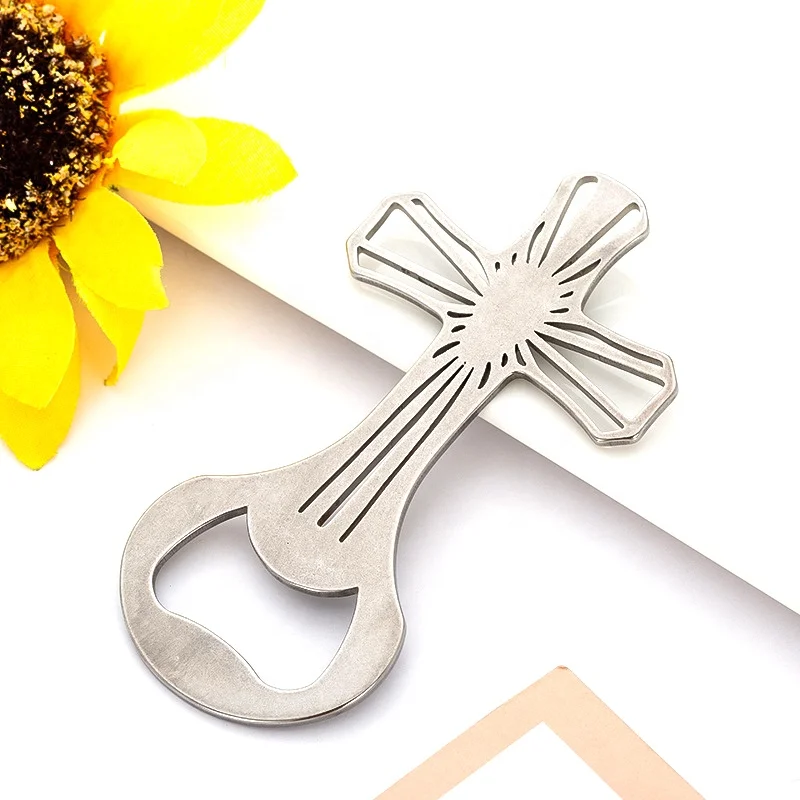 
New product ideas 2019 cross beer bottle and can opener novelty church religion kitchen accessories 