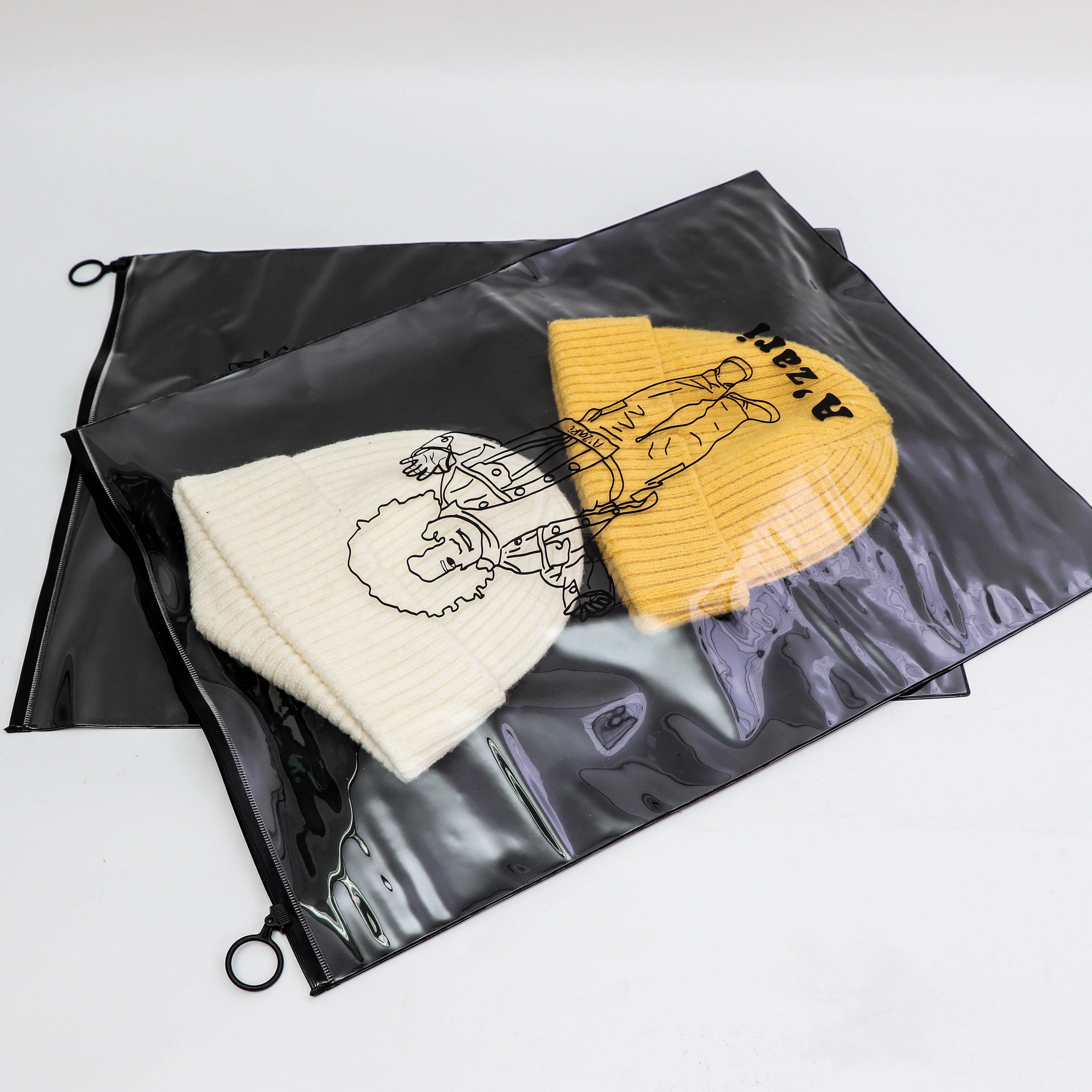 PVC Bags Clothes Packaging Custom Packaging Ldpe Plastic Cosmetic Clear Logo Frosted Zip Ziplock Plastic Bags For Clothing