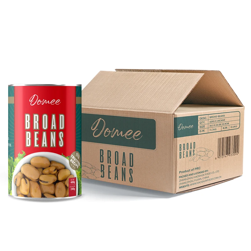 400g Wholesale Canned Broad Beans In Can With Easy Open Lid