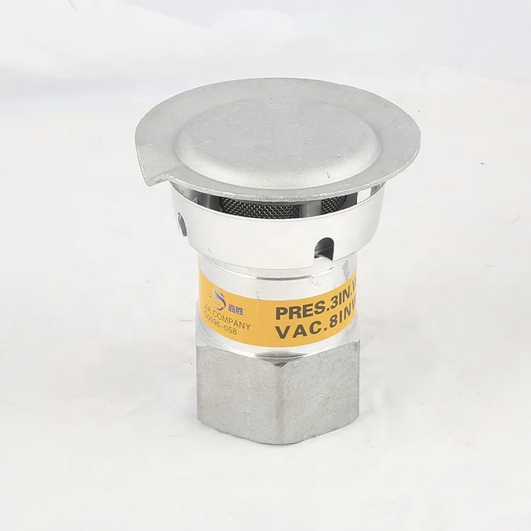 professional manufacturer high quality aluminum pressure vacuum vent safety relief valve  for fuel tanker