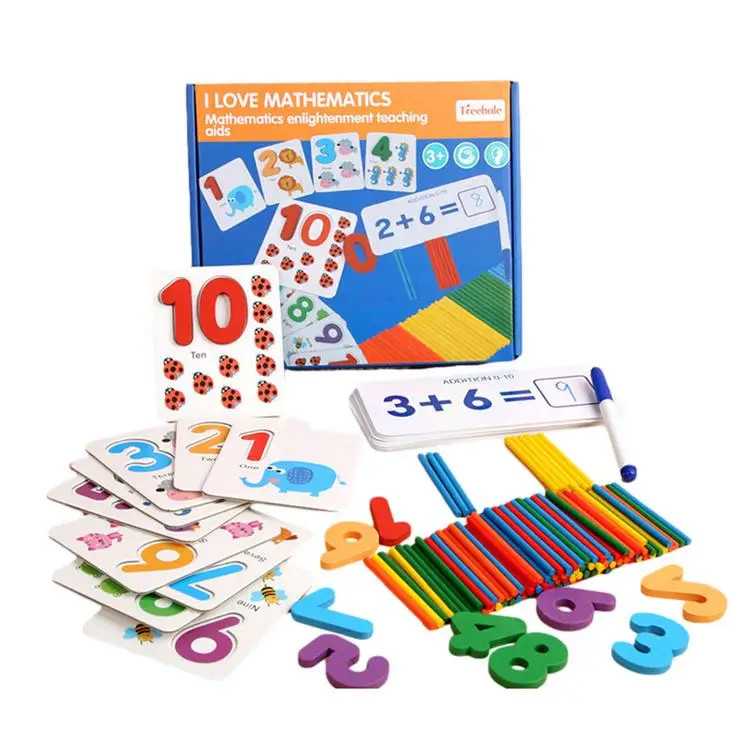 
Игрушка Монтессори, пара цифр, сложение, вычитание, обучающая игрушка, детский сад, Дошкольные Детские цифры, подходящее сложение 
