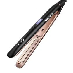 Professional Flat Iron Infrared Hair Straightening Wide Plate Digital Display Electric Negative Ions Hair Straightener