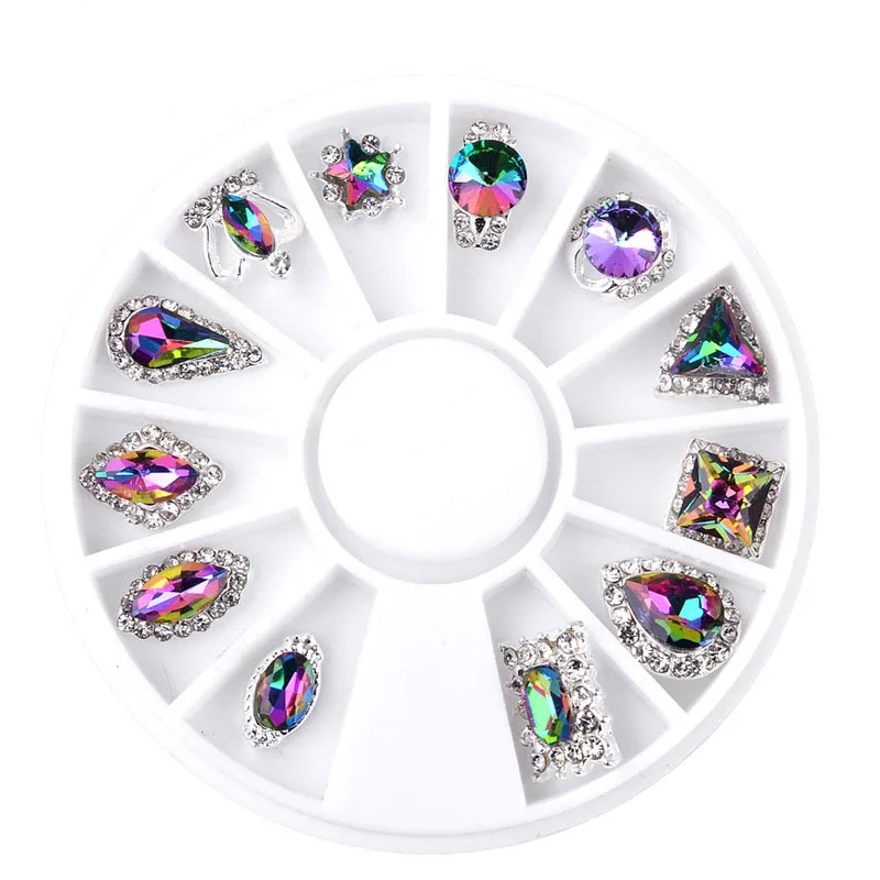 3d Nail Rhinestones Metal Studs Gold Nail Rivets Set Nail Crystals Jewelry Decorations Manicure Kit