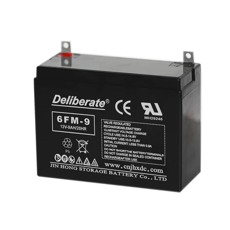 AGM Deep Cycle 12V 9AH Rechargeable Lead Acid Storage UPS Battery 12V 9ah for Solar Power Street Lights