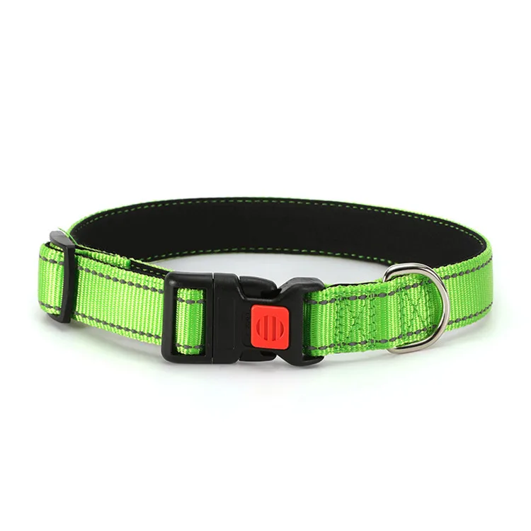 Soft Neoprene Padded Breathable Adjustable Nylon Reflective Dog Collars for Small Medium Large Dogs