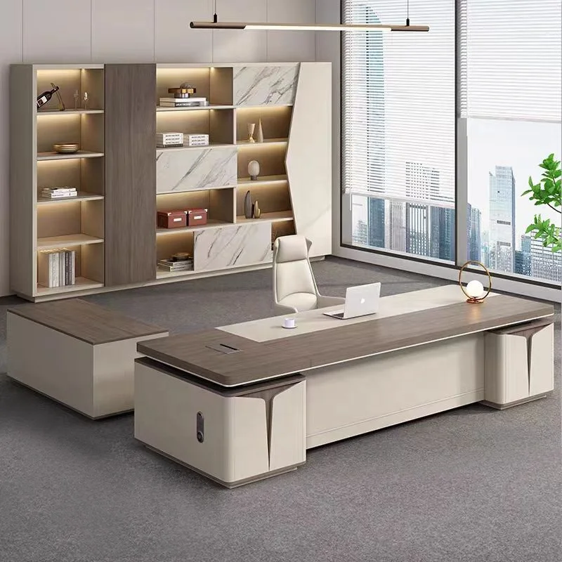 office furniture las vegas 2.4M Luxury Office L Shape Manager Desk CEO executive Office Desk furniture