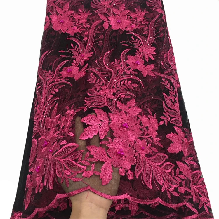 Оптовая продажа высокое качество Африканский принт воск Анкары бархат шнур кружевные ткани 5 ярдов африканские камни бисер