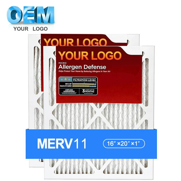 Высокое качество по индивидуальному заказу мэрв 8 Merv 11 мэрв 13 картонный гофрированный рамки HVAC Ac воздушный фильтр предварительной очистки для 16x20x1