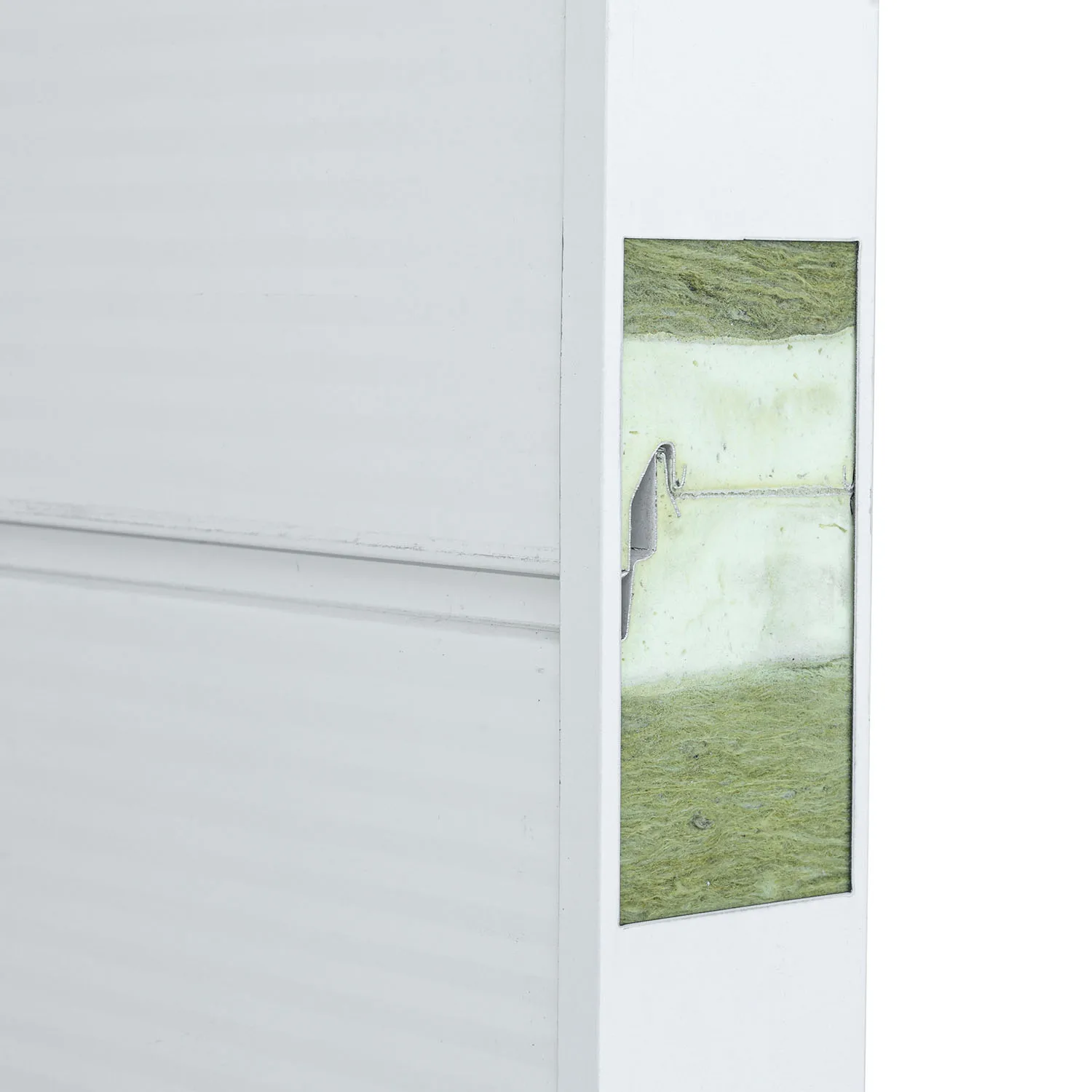 CE certified fireproof and heat-insulating 50-200mm rock wool sandwich panels suitable for building exterior walls