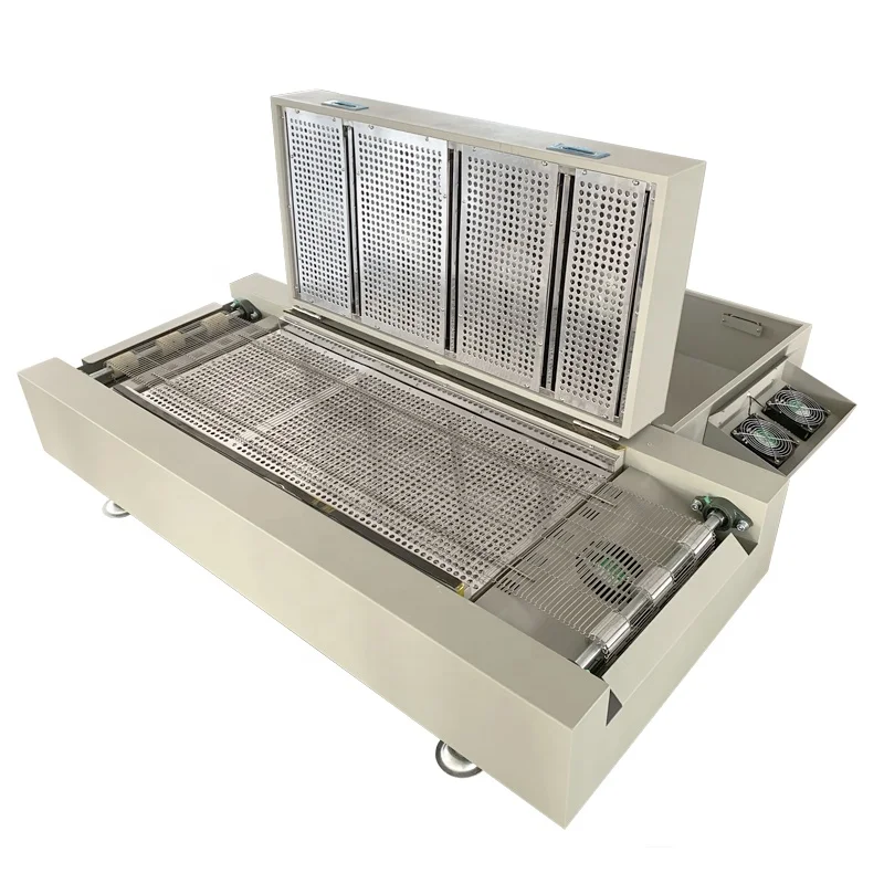 Hot air 6-heating zone Puhui T-961S touch display infrared ic heater smt reflow soldering oven for PCB welder