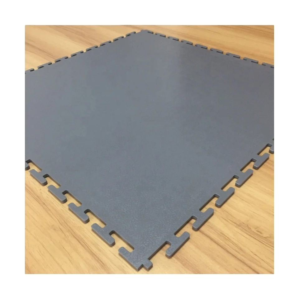 waterproof pure pvc interlocking vinyl floor tiles 500*500 for indoor garage use/removable plastic interlocking floor mats