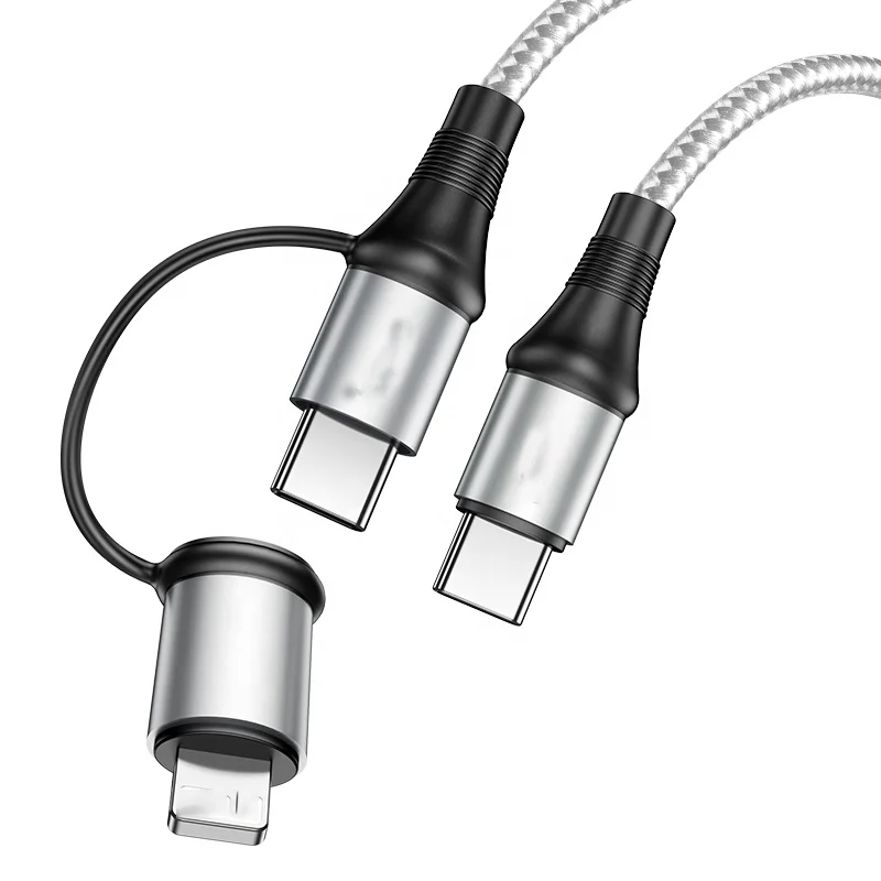 
New Arrival Micro 2 In 1 USB Type C Cable 3A Fast Charging 1M Nylon Braided Usb C Type Cable For Fast Charge 