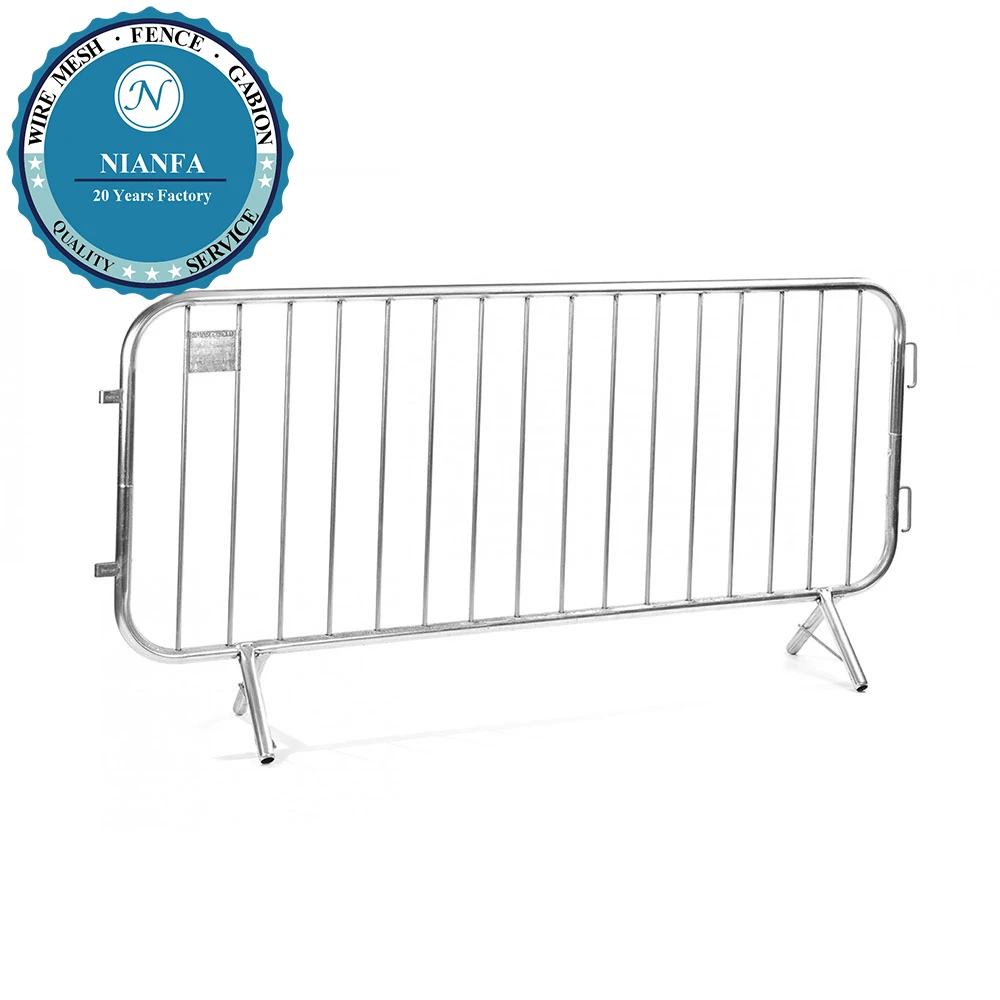 Traffic Road Safety Barrier/Steel Barricades with Bridge Base/Crowd Control Interlocking Barriers