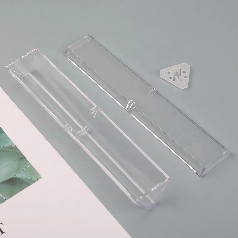 Triangular Plastic Clear Pen Display Box For Single Pen Packing Cheap