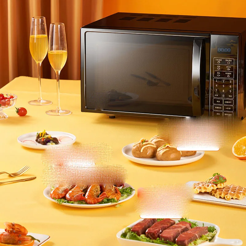 Popular 20L flatbed heating easy to clean household multifunction reservation timer microwave oven
