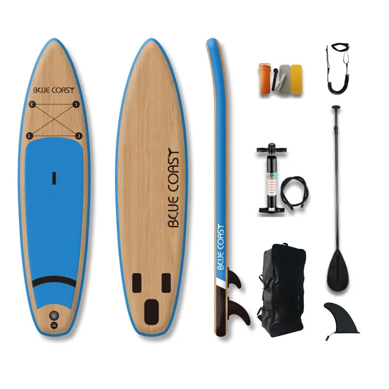 Оптовая цена от производителя, доска для SUP-серфинга, надувная доска для SUP-серфинга с текстурой древесины