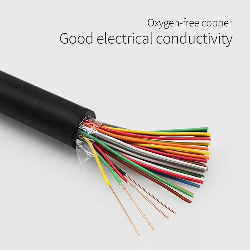 multi twisted pair types indoor outdoor land telephone line cords black insulator armoured communication cable