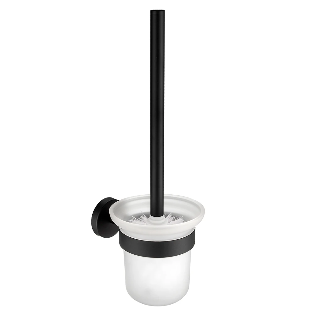 Modern Matt black stainless steel 304 Robe Hooks Toilet Paper Holder Towel Rail bathroom accessories set