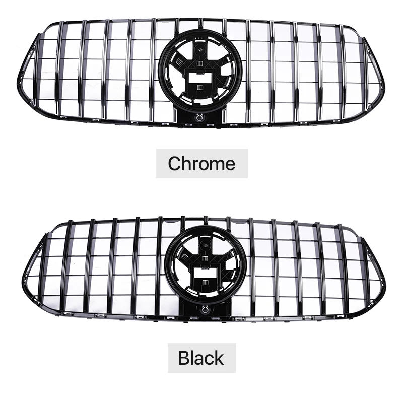 Front Bumper Panamericana GT Grille Sport Style For Mercedes Benz GLE Class W167 300d 350 450 2020 2021 2022 Black Silver