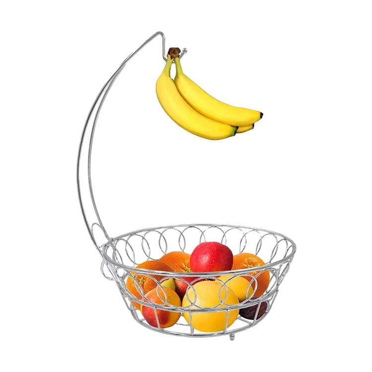 new stylemetal fruit basket with banana hanger fruit basket fruit bowl basket food and vegetables holder