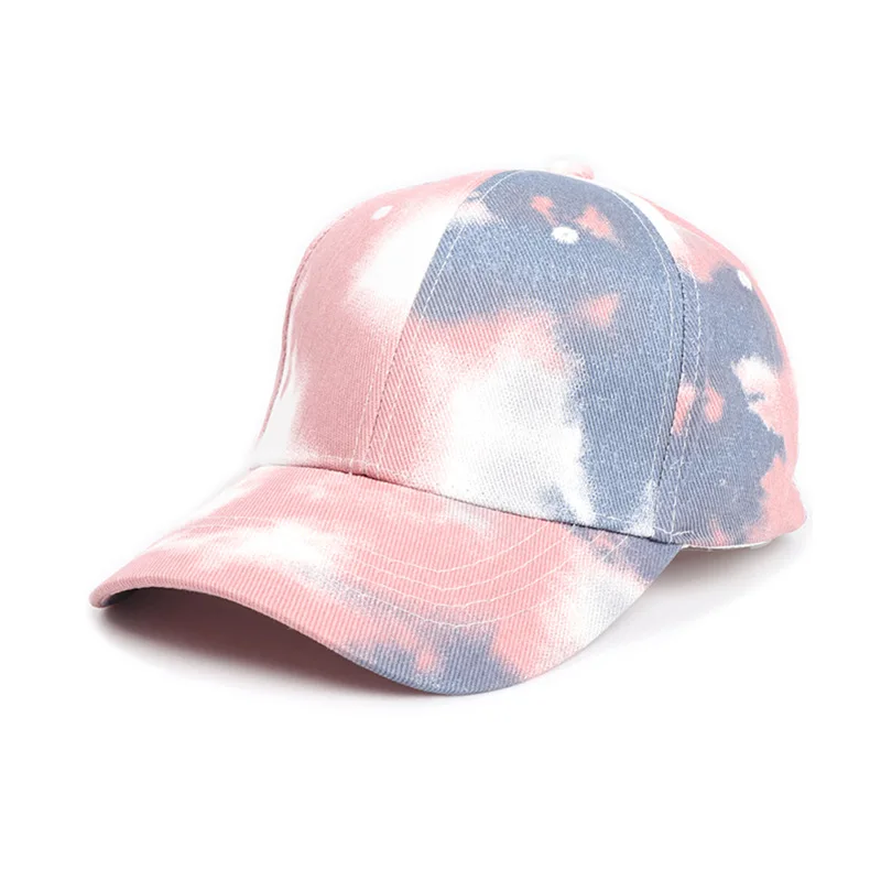 Factory New design Tie dye colors cotton polyester mens sports caps baseball caps hat