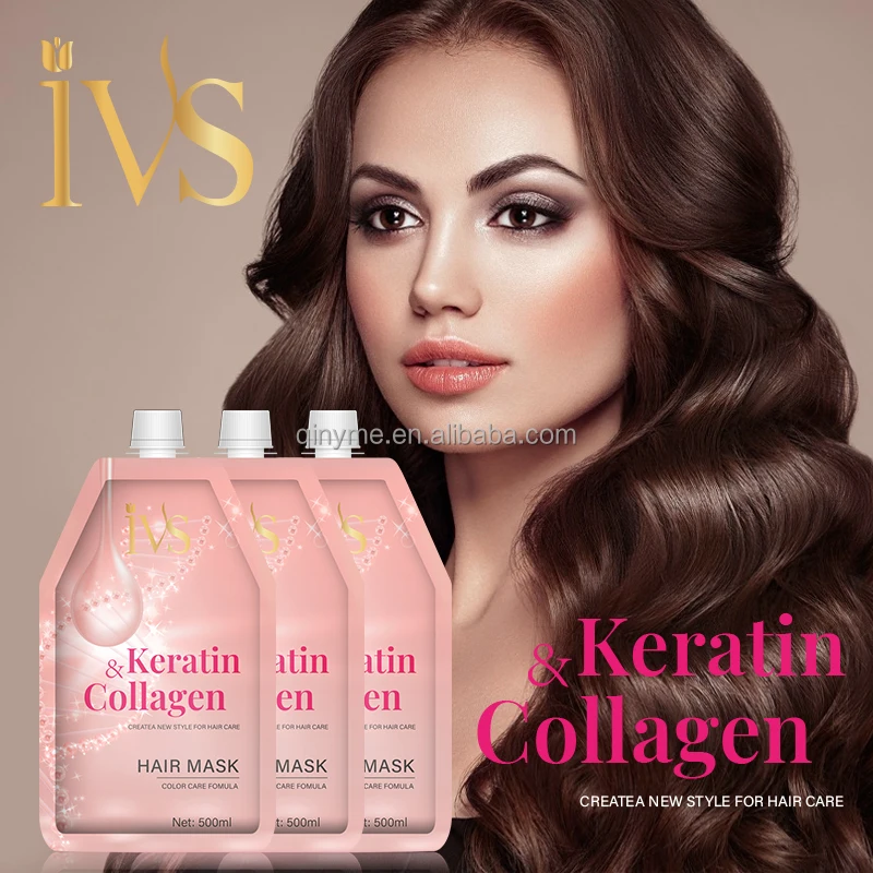 Hair Mask Repair Collagen Keratin IVS Scalp Hair Mask Deep Conditioning Nourishing Keratin Hair Treatment