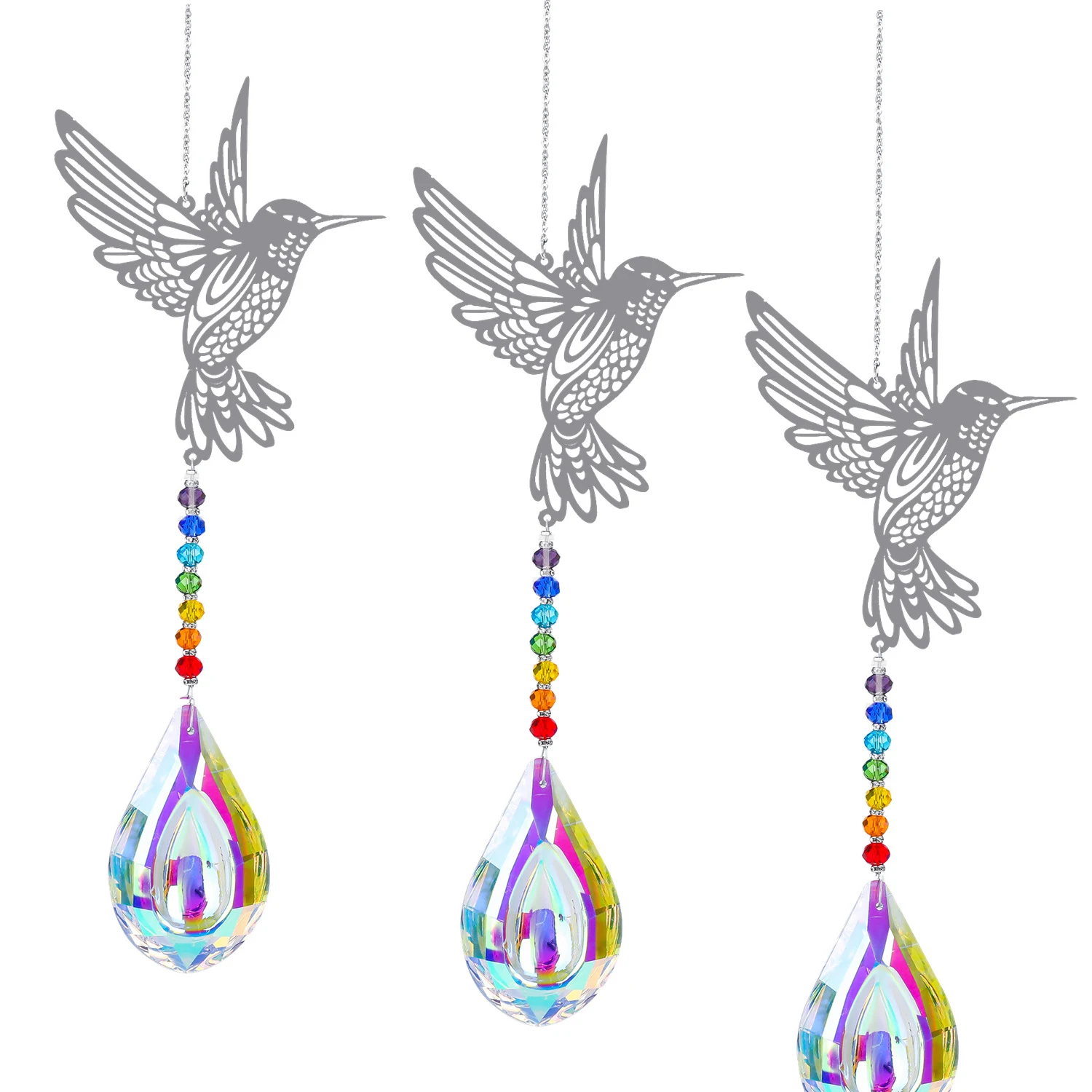 Crystals Suncatcher Hanging Hummingbird Rainbow Maker  crystal Sun Catcher Prisms