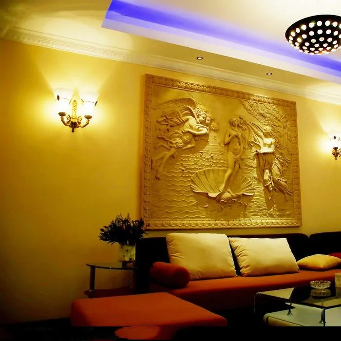 Китайский поставщик гипсовая рельефная скульптура настенная панель