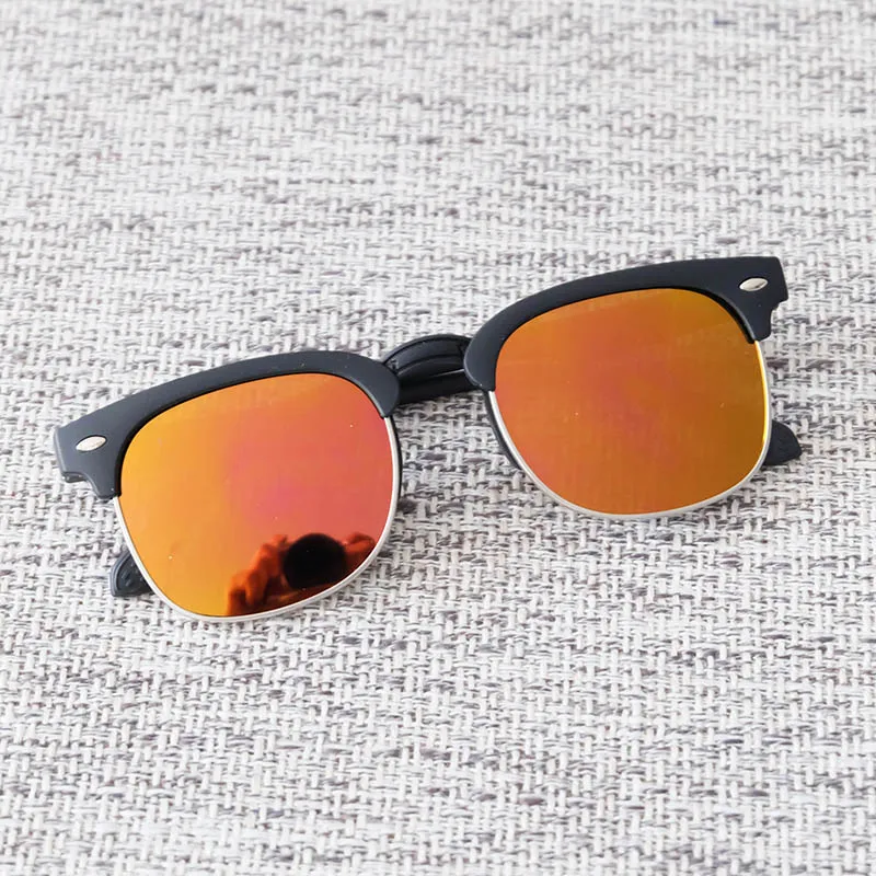 Boys New Sun Glasses Colorful Mirror Lenses Kids Shades Trendy Sunglasses Children UV400 Factory Wholesale Price