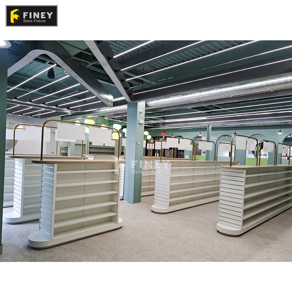 Медицинский магазин стеллажи для аптечных магазинов полки дизайн интерьера деревянный аптечный дисплей витрина