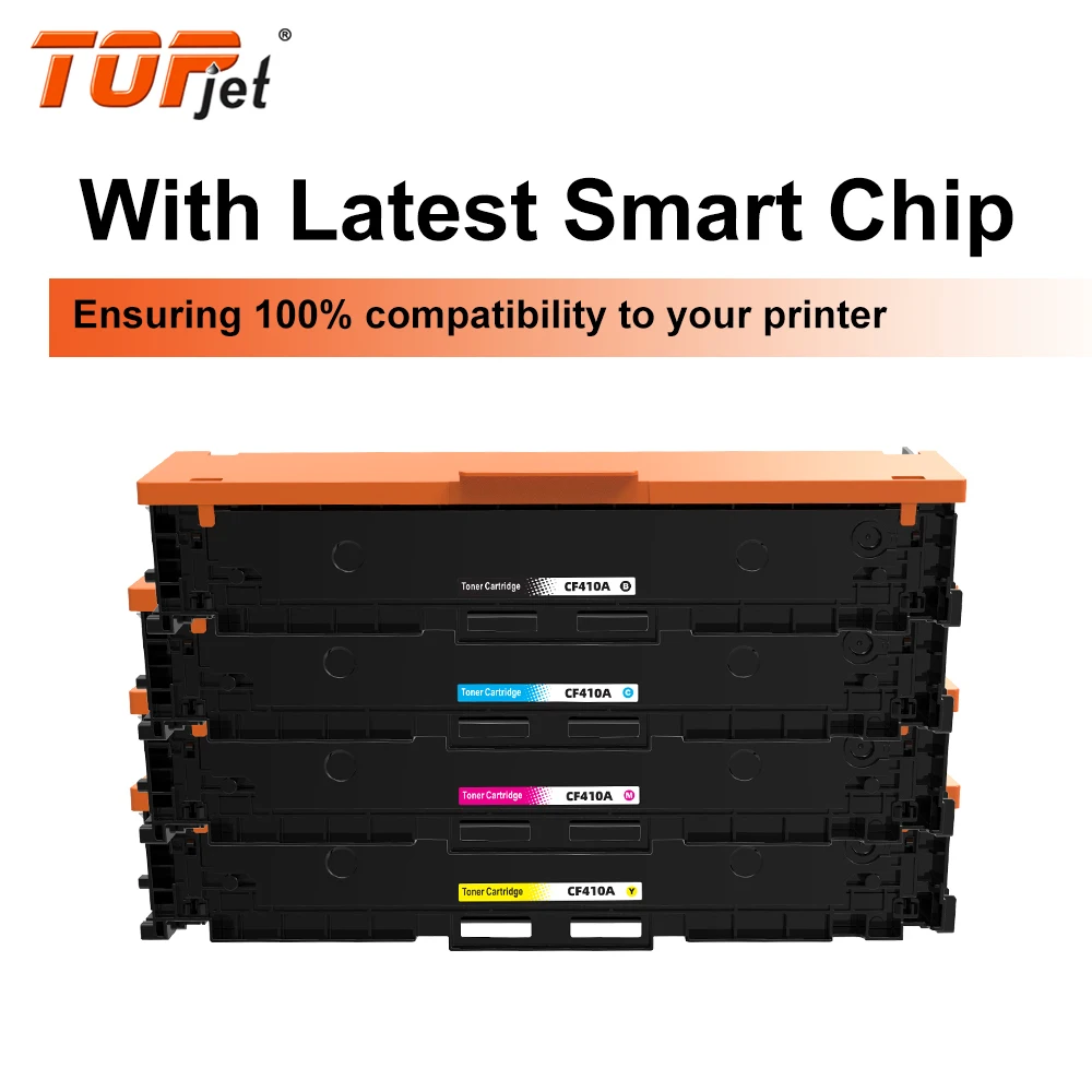 Topjet 410A CF410A CF411A CF412A CF413A CF410 CF411 CF412 CF413 Laser Toner Cartridge Compatible for HP M477 M452NW Printer