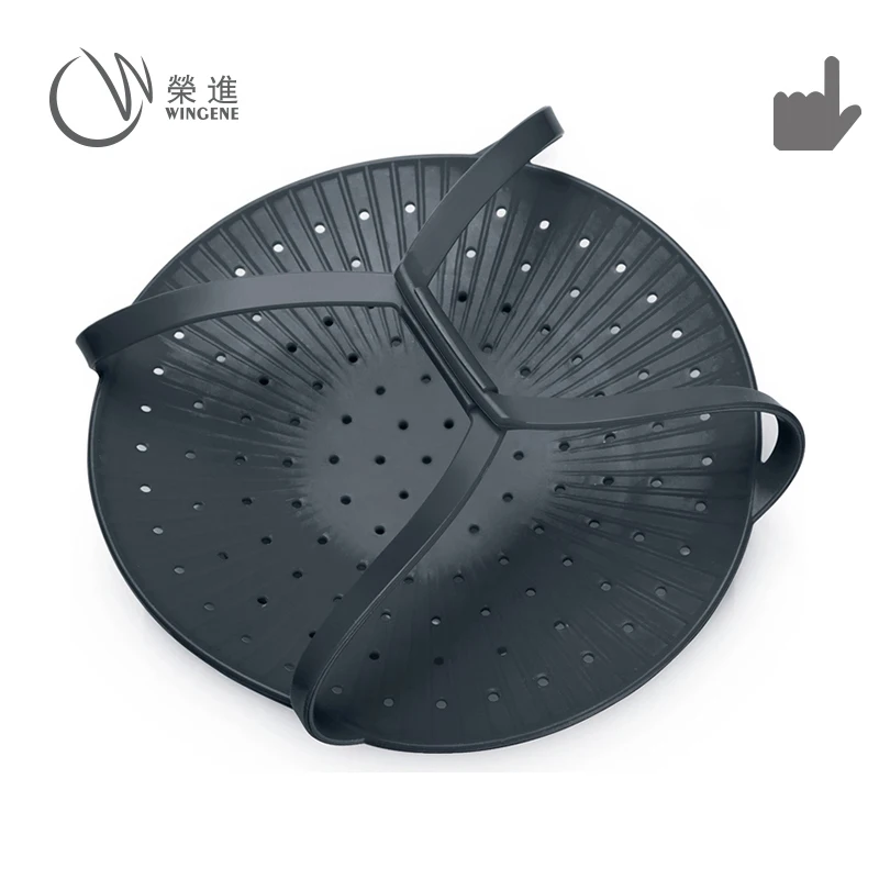 Silicone Steamer Basket/Factory Food Grade Silicone Kitchen Steamer Vegetable Steamer