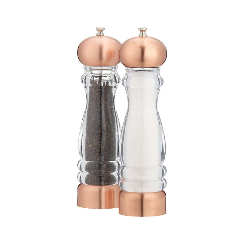 Copper Kitchen Salt and Pepper Mill Set Copper Mill Includes Gourmet  Mechanism and Premium Peppercorns