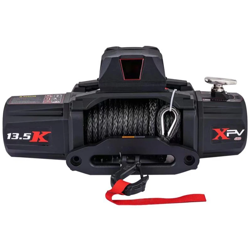 New Different Type Black Normal Size 4X4 13000LBS Electric Winch 12V With Synthetic Rope