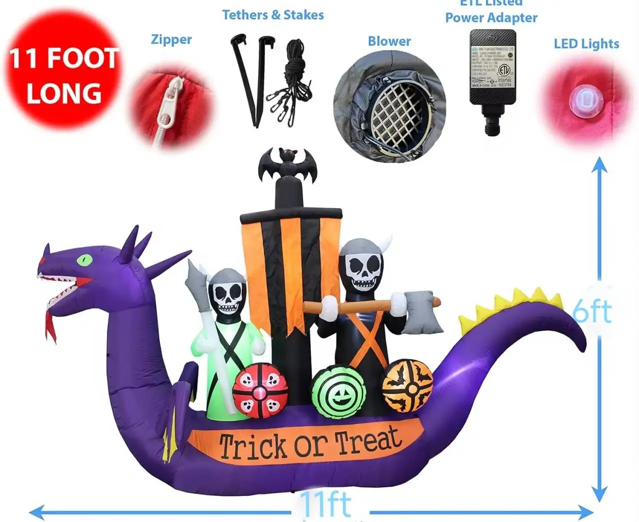Novel Halloween Party inflatable Dragon Pirate Ship Skeletons Scene Ghosts Outdoor Yard Halloween Inflatable Decorations