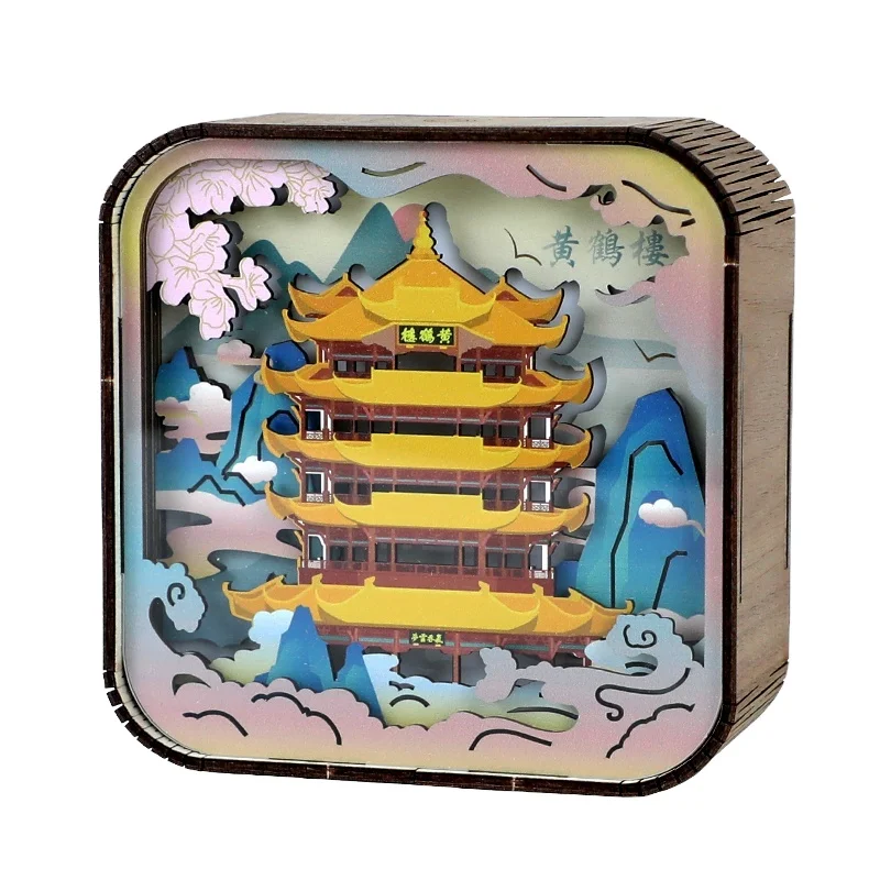 Wholesale classical simple switch type light LED decorative table lamp Five  table lamp carved wooden lamp