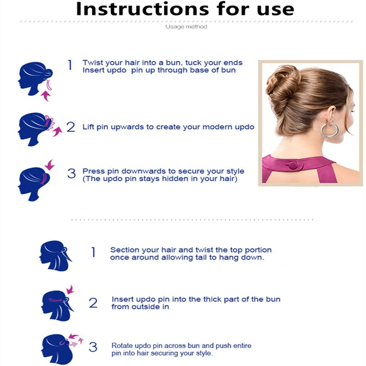 Metal Disk Hairpin Simplicity Geometric Black U Shape Interposing Comb Meatball Head Female Hair Accessories Metal Hair Forks