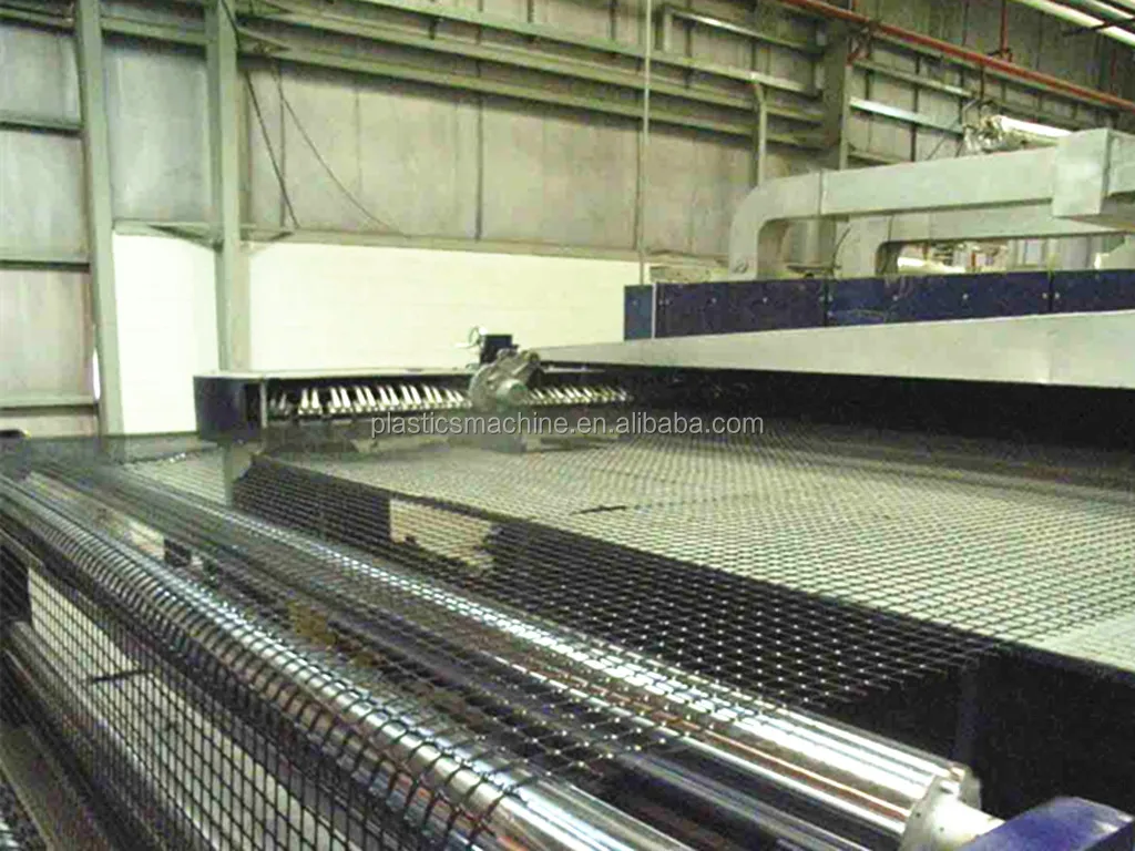 PP/PE  Bidirectional Stretching  Plastic Geogrid Making Machine Plastic Geogrid  Production Line