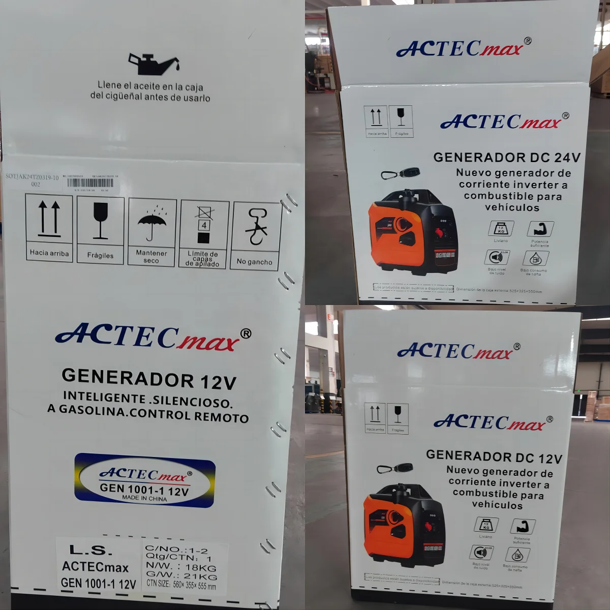 AC.501.041 Factory Price Automatic 12V Portable Gasoline Generator 1800W 4L Silent 24VDC Power Mini Generator for Camping