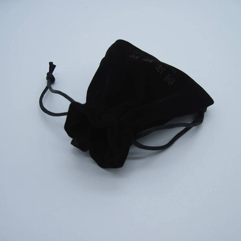 Black Velvet Drawstring Makeup Bag Pouches Custom Logo Velvet Jewelry  Bag