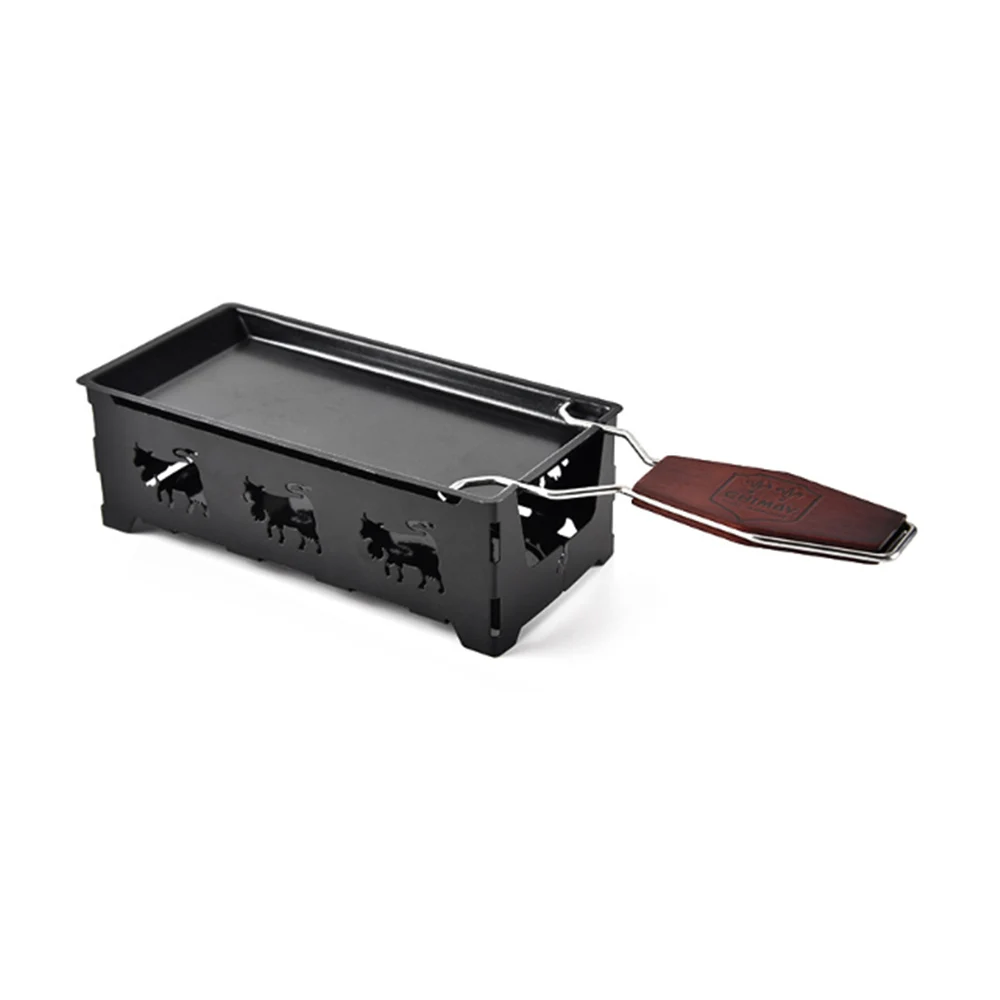 Grill Cheese Raclette Set Non-stick Griller Mini BBQ Cheese Board Baked Oven Iron Swiss Cheese Melter Pan Tray