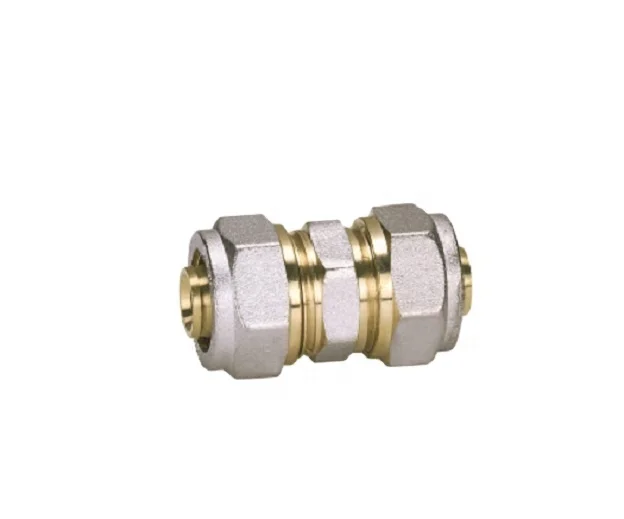 BRASS FITTING, PIPE FITTING, STRAIGHT CONNECTOR FOR CONNECTING PEX-AL-PEX PIPE