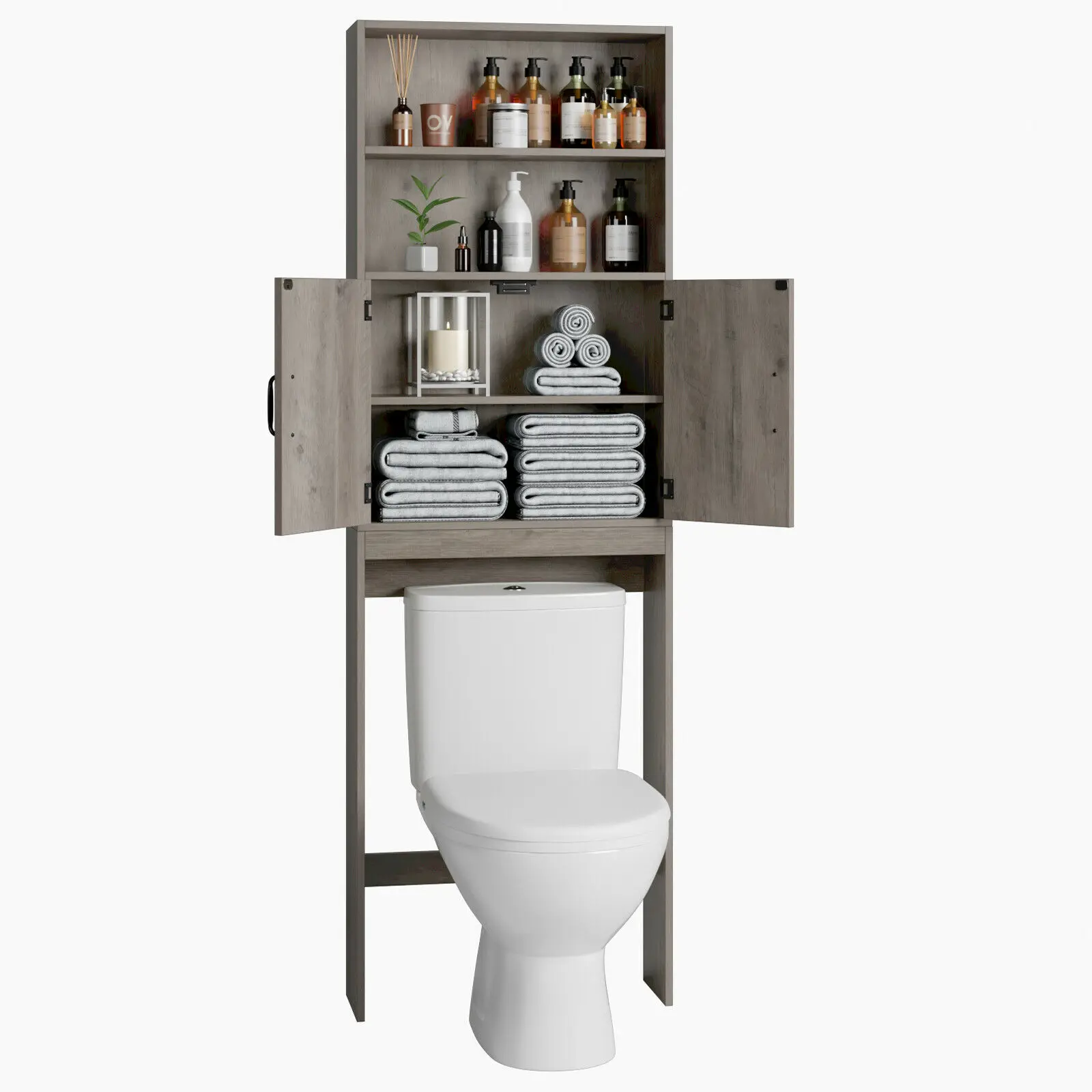 Bathroom Organizer Shelves over Toilet Storage Cabinet Washing Machine Cabinet